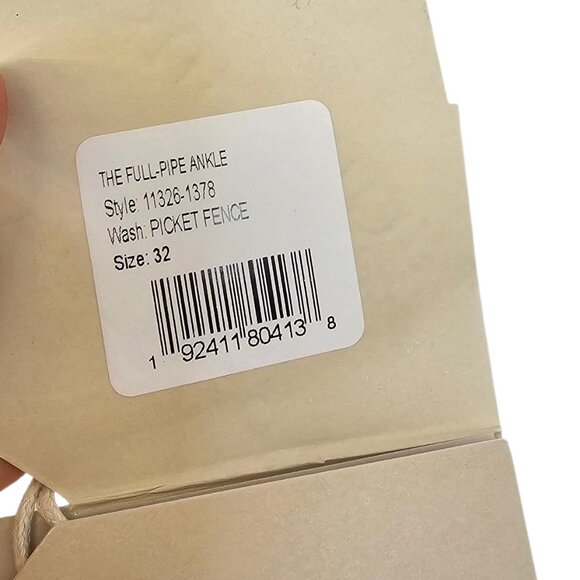 MOTHER The Half Pipe Ankle Jeans in Picket Fence, White, High Rise, Relaxed, 32 - Picture 5 of 10